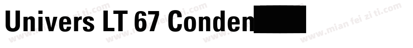 Univers LT 67 Conden字体转换